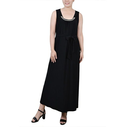 ニューヨークコレクション レディース ワンピース トップス Petite Ankle Length Sleeveless Dress Black ニューヨークコレクション レディース ワンピース トップス Petite Ankle Length Sleeveless Dress Black