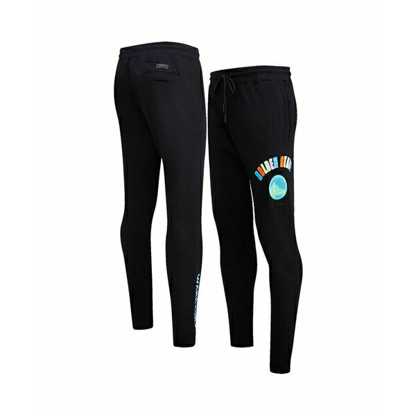 プロスタンダード メンズ カジュアルパンツ ボトムス Men's Black Golden State Warriors Washed Neon Sweatpants Black