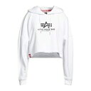 【送料無料】 アルファインダストリーズ レディース パーカー・スウェットシャツ アウター Sweatshirts White