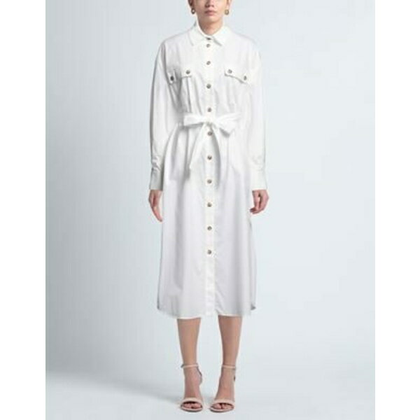 【送料無料】 マニュエル リッツ レディース ワンピース トップス Midi dresses White