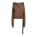【送料無料】 リックオウエンス レディース パーカー・スウェットシャツ アウター Sweatshirts Brown