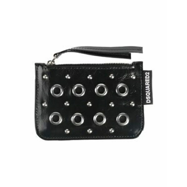 【送料無料】 ディースクエアード レディース 財布 アクセサリー Coin purses Black