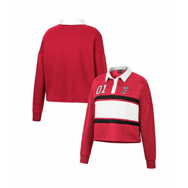 コロシアム レディース カットソー トップス Women's Heather Red Wisconsin Badgers I Love My Job Ru..