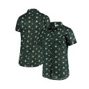 フォコ レディース カットソー トップス Women's Green Oakland Athletics Floral Button Up Shirt Green(4)