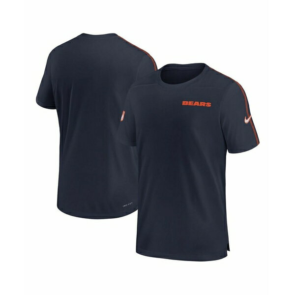 ナイキ メンズ シャツ トップス Men's Navy Chicago Bears 2024 Sideline Coach UV Performance T-Shirt Navy, Orange