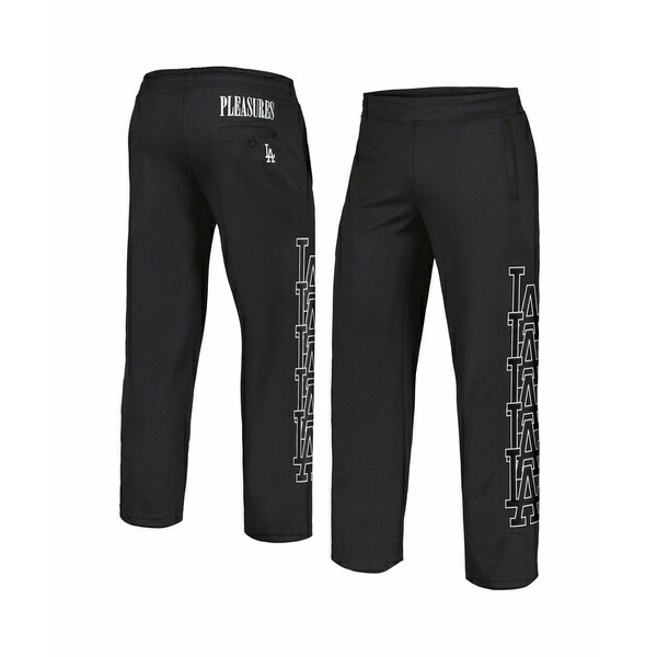 プレジャーズ メンズ カジュアルパンツ ボトムス Men's Black Los Angeles Dodgers Pitcher Track Pants Black