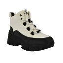 カルバンクライン レディース ブーツ シューズ Women's Noanne Lace Up Casual Lug Sole Booties White