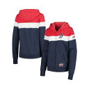 ニューエラ レディース ジャケット&ブルゾン アウター Women's Heather Navy Boston Red Sox Colorblock Full-Zip Hoodie Jacket Heather Navy