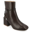 ジャーニーコレクション レディース ブーツ シューズ Women's Beverley Block Heel Booties Brown
