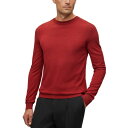ヒューゴボス メンズ ニット&セーター アウター Men's Regular-Fit Sweater Medium Red
