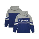 ミッチェル&ネス メンズ パーカー・スウェットシャツ アウター Men's Blue, Gray Tampa Bay Lightning Head Coach Pullover Hoodie Blue, Gray(4)