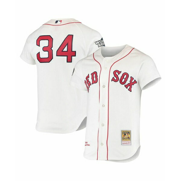 ミッチェル&ネス メンズ シャツ トップス Men's David Ortiz White Boston Red Sox 2004 Cooperstown Collection Home Authentic Jersey White