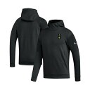 アディダス メンズ パーカー・スウェットシャツ アウター Men's Black Nashville SC Travel Pullover Hoodie Bla...