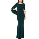 ベッツィ アンド アダム レディース ワンピース トップス Petite Drape-Back Gown Forest