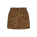 ヴァレンティノ レディース カジュアルパンツ ボトムス Shorts In Animalier Crepe De Chine animal print