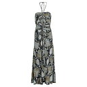 プロエンザショラー レディース ワンピース トップス Snakeskin-Printed Halter Maxi Dress black multi