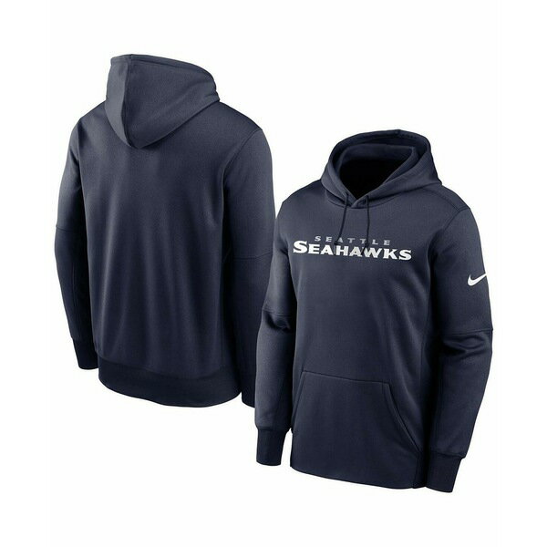 ナイキ メンズ パーカー・スウェットシャツ アウター Men's College Navy Seattle Seahawks Fan Gear Wordmark Performance Pullover Hoodie Navy