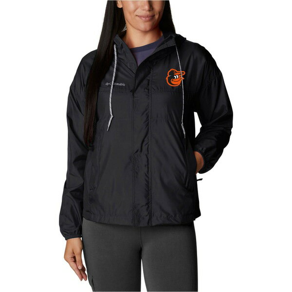 コロンビア ウィンドブレーカー レディース コロンビア レディース ジャケット＆ブルゾン アウター Baltimore Orioles Columbia Women's Flash Challenger FullZip Windbreaker Jacket Black