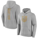 ファナティクス メンズ パーカー・スウェットシャツ アウター Vegas Golden Knights Fanatics Branded Personalized Name & Number Pullover Hoodie Heather Gray