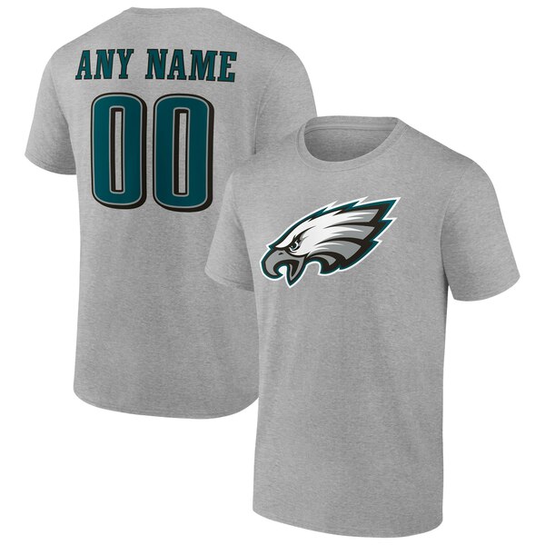 եʥƥ  T ȥåץ Philadelphia Eagles Fanatics Branded Team Authentic Custom TShirt Heathered Gray