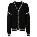 W[V[fB[GX fB[X jbg&Z[^[ AE^[ Logo Knit Cardigan Black