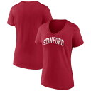 ファナティクス レディース Tシャツ トップス Stanford Cardinal Fanatics Branded Women's Basic Arch VNeck TShirt Cardinal