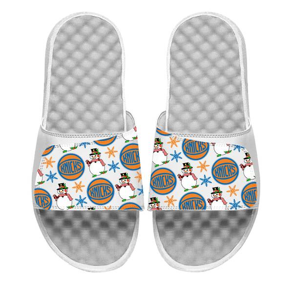 アイスライド メンズ サンダル シューズ New York Knicks ISlide Holiday Pattern Slide Sandals White