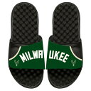 アイスライド メンズ サンダル シューズ Milwaukee Bucks ISlide Home Jersey Split Slide Sandals Black