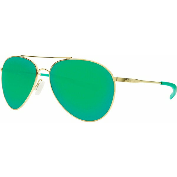 コスタデルマール レディース サングラス＆アイウェア アクセサリー Costa Del Mar Piper 580P Polarized Sunglasses Shiny Gold/Green Mirror