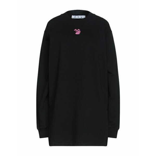 【送料無料】 オフホワイト レディース パーカー・スウェットシャツ アウター Sweatshirts Black