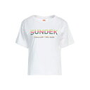  サンデッキ レディース Tシャツ トップス T-shirts White