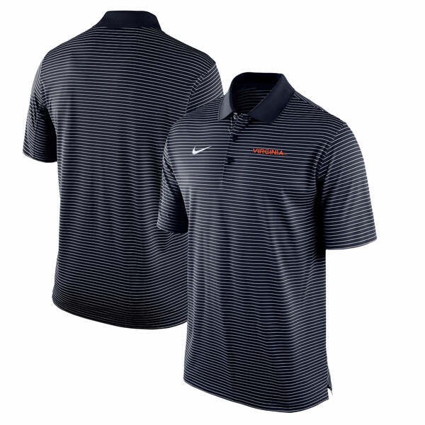 ナイキ メンズ ポロシャツ トップス Virginia Cavaliers Nike Stadium Stripe Performance Team Polo Navy