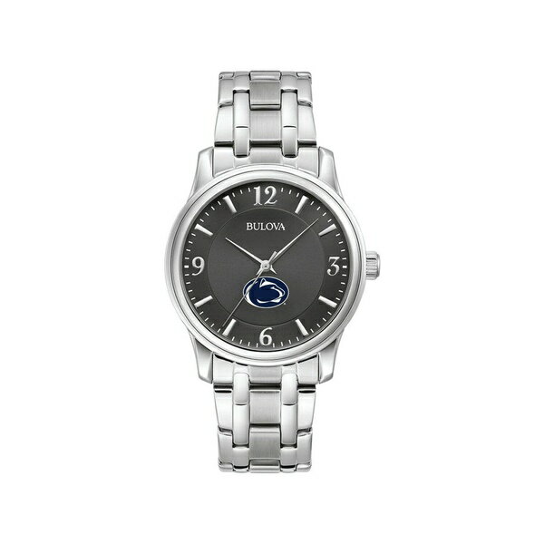 ブロバ メンズ 腕時計 アクセサリー Penn State Nittany Lions Bulova Stainless Steel Corporate Collection Watch Black