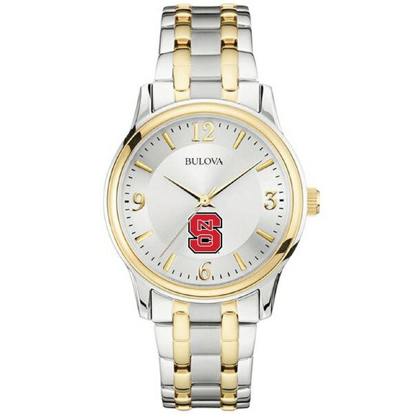 ブロバ メンズ 腕時計 アクセサリー NC State Wolfpack Bulova Classic TwoTone Round Watch Silver/Gold