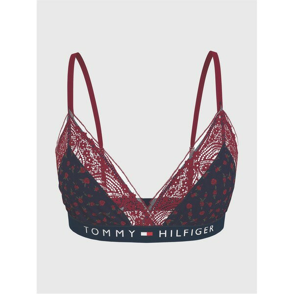 【送料無料】 トミー ヒルフィガー レディース ランニング スポーツ UNLINED LACE TRIANGLE PRINT Rose Aop