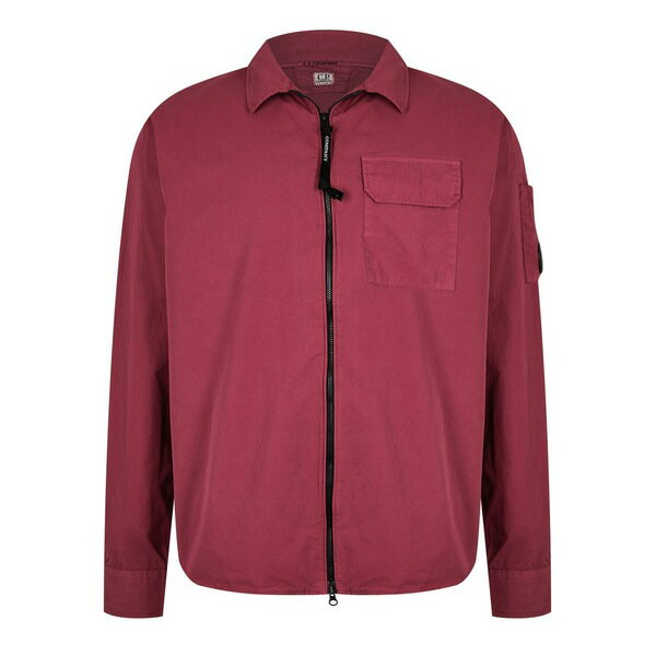 yz V[s[Jpj[ Y Vc gbvX Zipped Overshirt Red Bud 577