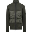 【送料無料】 シーピーカンパニー メンズ ニット&セーター アウター Lambswool Mixed Utility Zipped Knit Olive Night 670