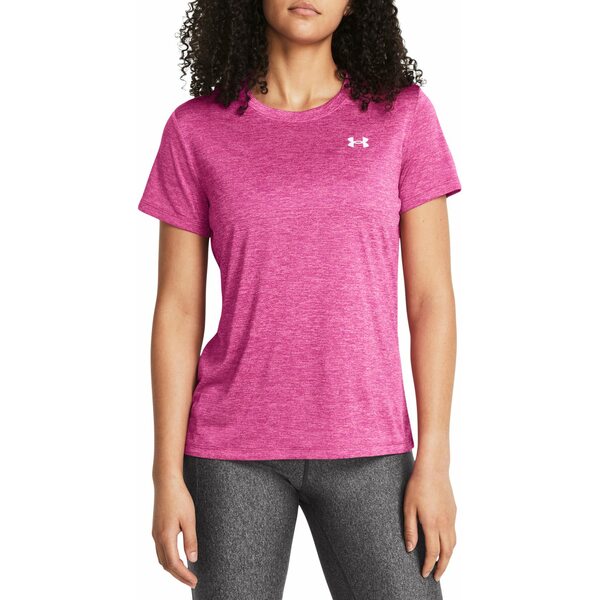 A_[A[}[ fB[X Vc gbvX Under Armour Women's Twist Tech Tee Rebel Pink/White