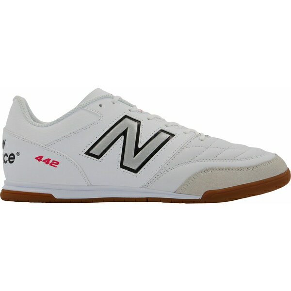 j[oX Y TbJ[ X|[c New Balance Men's 442 V2 Team Indoor Soccer Shoes White/Black