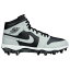 硼  å ݡ Men's Jordan 1 Alpha Menace Mid Football Cleats Black/Grey