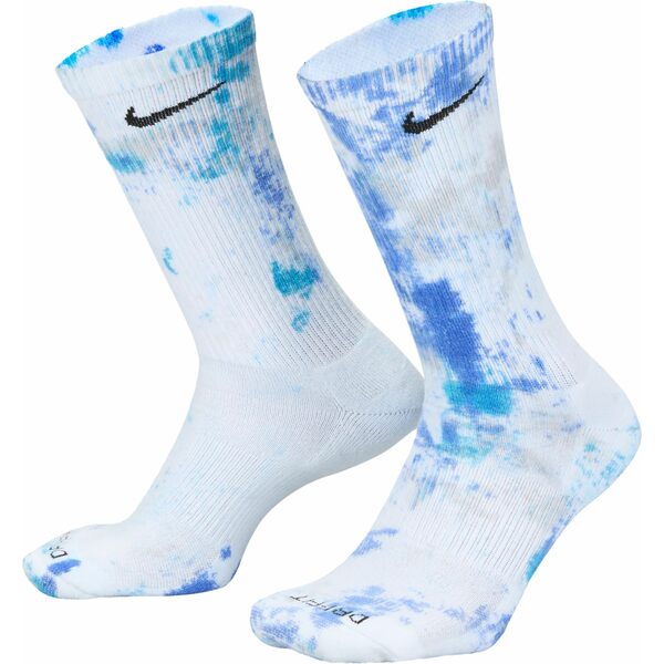 iCL fB[X C A_[EFA Nike Colorsplash Tie Dye 2 Pack Crew Socks Smoke Grey/Blue/Royal/Nvy