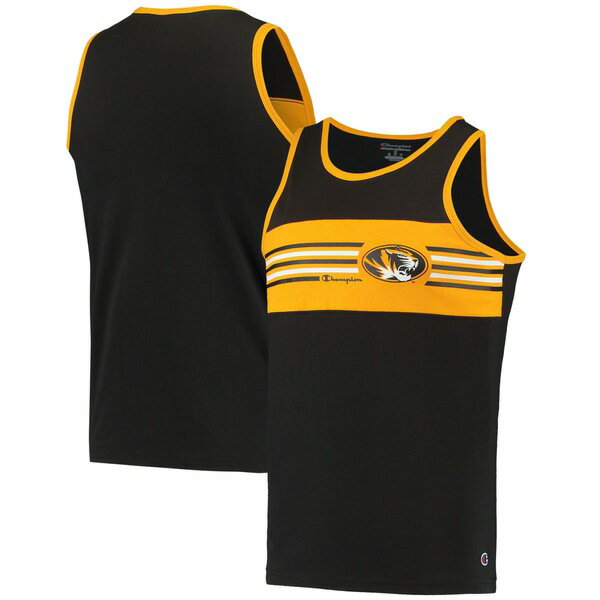 チャンピオン タンクトップ  メンズ チャンピオン メンズ Tシャツ トップス Missouri Tigers Champion Colorblock Tank Top Black