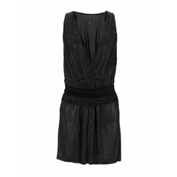 【送料無料】 ピンコ レディース ワンピース トップス Mini dresses Black