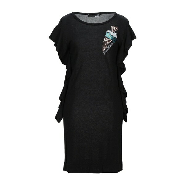 【送料無料】 モスキーノ レディース ワンピース トップス Mini dresses Black(4)