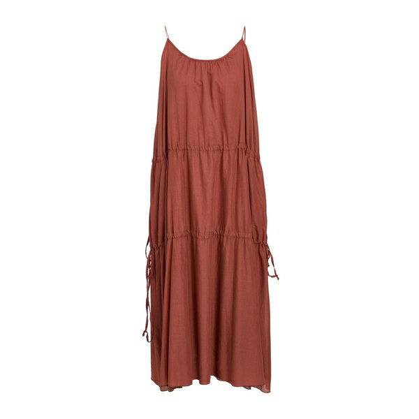 【送料無料】 ラ ファブリーク レディース ワンピース トップス Midi dresses Brown
