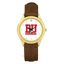 W[fB Y rv ANZT[ Boston University Unisex Team Logo Leather Wristwatch -