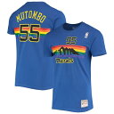 ミッチェル ネス メンズ Tシャツ トップス Dikembe Mutombo Denver Nuggets Mitchell Ness Hardwood Classics Stitch Name Number TShirt Royal