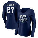 ファナティクス レディース Tシャツ トップス New York Yankees Fanatics Branded Women's Personalized Hometown Legend Long Sleeve VNeck TShirt Navy