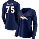 t@ieBNX fB[X TVc gbvX Denver Broncos Fanatics Branded Women's Team Authentic Personalized Name & Number Long Sleeve VNeck TShirt Bailey,Quinn-75