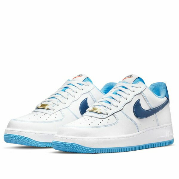 Nike ナイキ メンズ スニーカー White/Obsidian/University Blue 【Nike Air Force 1 '07 'First Use - White University Blue' DA8478-100】 サイズ US_12.5(30.5cm)